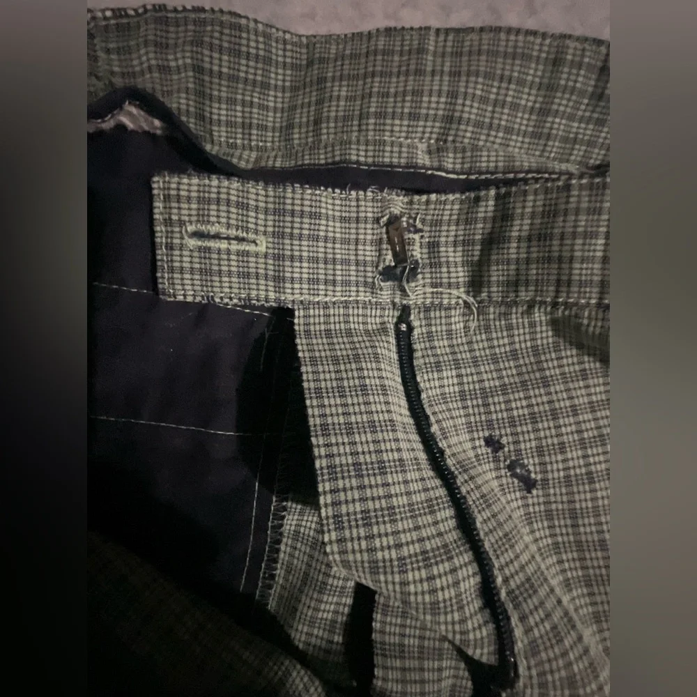 Lily's Beverly Hills Vintage Plaid Shorts Size 14 Green Repair Needed Distressed